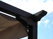 Detalle Prgola con estructura de madera | Madeira Luxor ®